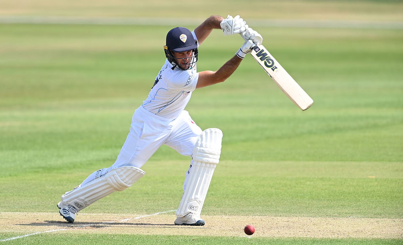 Aitchison makes history with century after five-for for Derbyshire