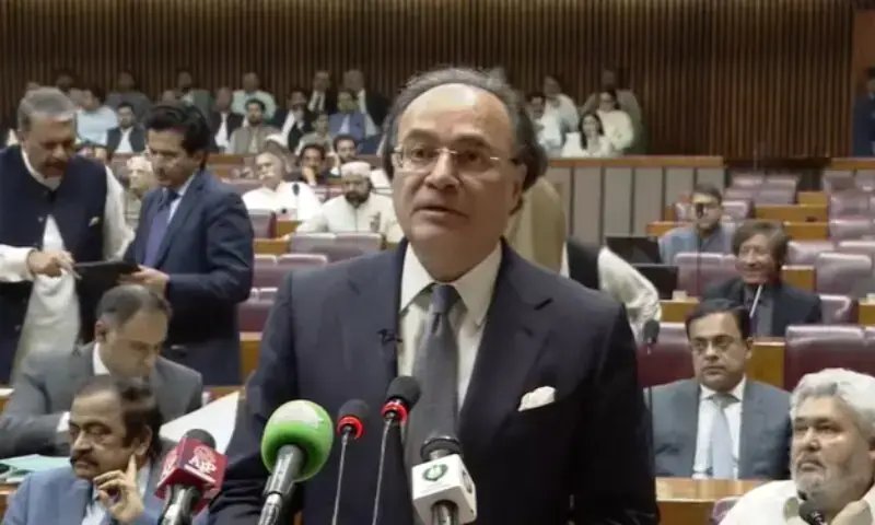 Finance minister presents FY2026-27 budget in NA amid loud protests by opposition