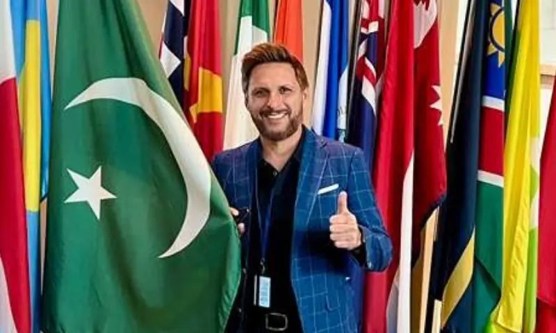 Former cricket captain Shahid Afridi visits UN, appreciates Pakistan's diplomatic engagement