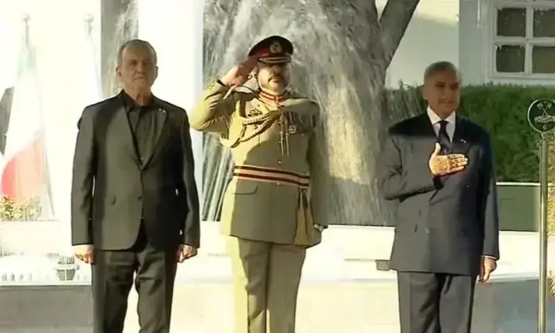 Iran's President Pezeshkian welcomed with guard of honour at PM House