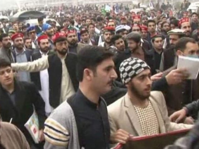 Students protest fee hike in Peshawar