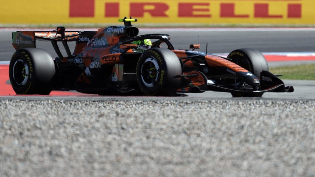 Norris pips Russell in Barca practice
