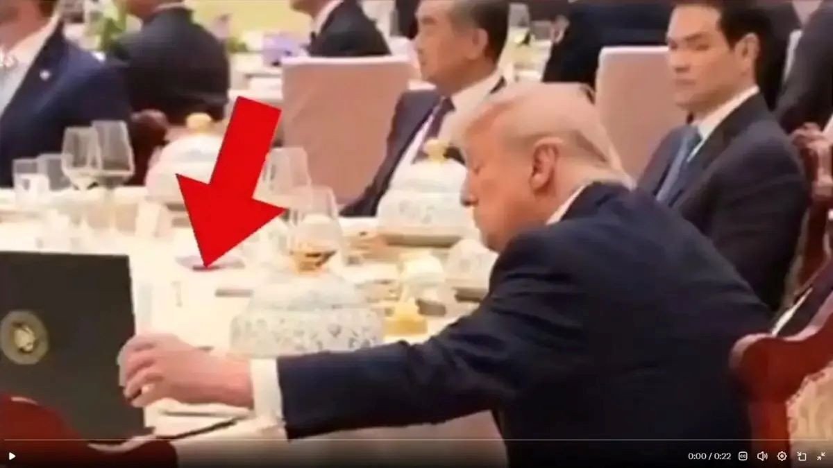 Fact check: Viral video does not show Trump secretly peeking into Xi’s notebook during state dinner