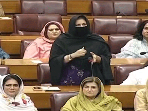 قومی اسمبلی اجلاس:  لیگی کی رکن نوشین افتخار نے اپوزیشن ارکان کو "بھوت" قرار دے دیا